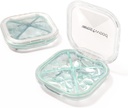 1 Pack Lille Grøn Pill Organizer, 4 afdelinger, Kompakt Stilfuld Cute Travel Camping Pill Box Daily Medicine Pill Case, Portable og Fugtsikre til Store Vitaminer, Medicin og Kosttilskud