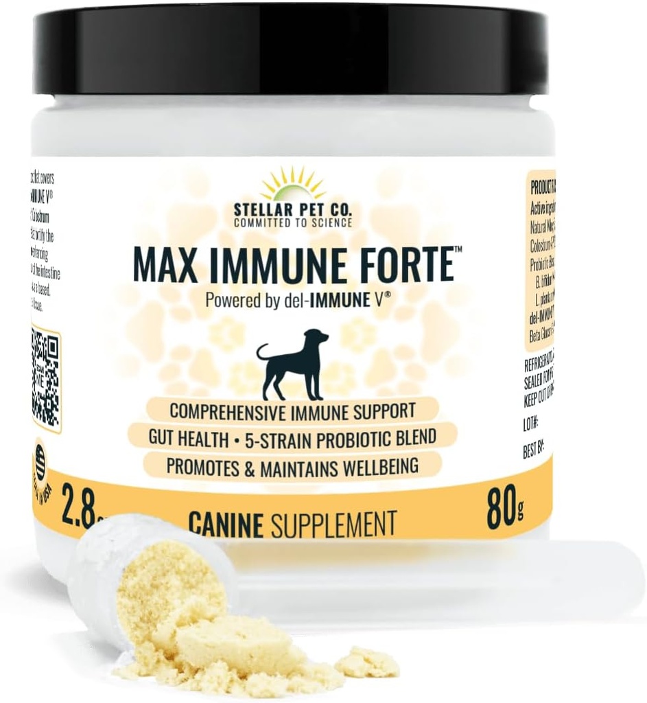 Stellar Biotics for Kæledyr - Max immunforsvar ™ for hunde (drevet af del- immunV) - Giver omfattende immunforsvar 124; Forbedrer fordøjelsesbesvær 124; fremmer og vedligeholder hundens velvære