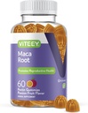 Viteey Black Maca Root Gummies - Drive, Passion & Energy Support - Black Maca Root til mænd og kvinder - Vegan, Gluten Free - 60 Greve