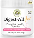 Wholistic Pet Organics Probiotics for Dogs with Digestive Enzymes & Prebiotic Fiber - 2 Oz - Daily Cat & Dog Probiotics for Digestive Health, Anti Diarrhea & Gut Support - Natural Powder Supplement