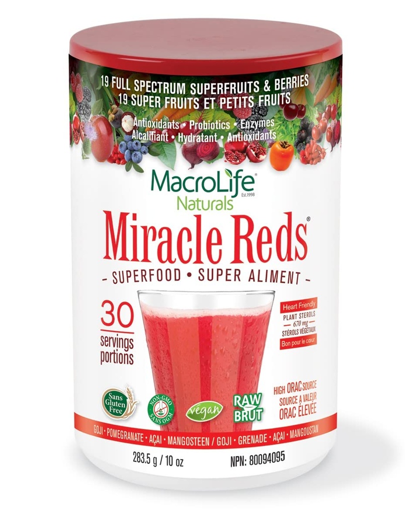 Macrolife Naturals Reds Supplement Pulver, 10 oz