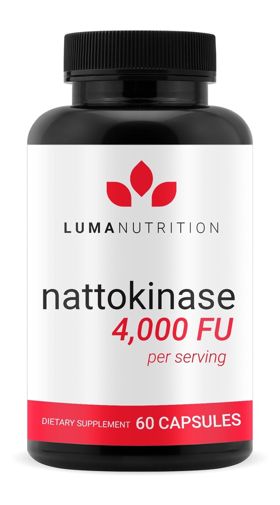 Luma Nutrition Natokinase Supplement - Japansk Natto 4000 FU Per Serving, Premium Heart Health Support - Vegan & Gluten Free - 60 kapsler - Made in USA
