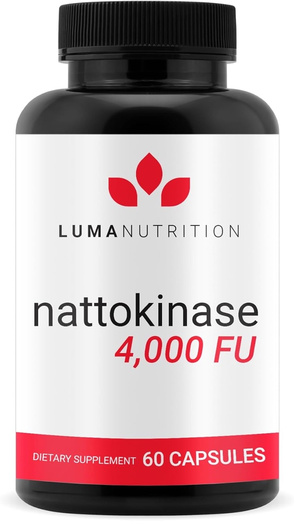 Luma Nutrition Natokinase Supplement - Japansk Natto 4000 FU Per Serving, Premium Heart Health Support - Vegan & Gluten Free - 60 kapsler - Made in USA