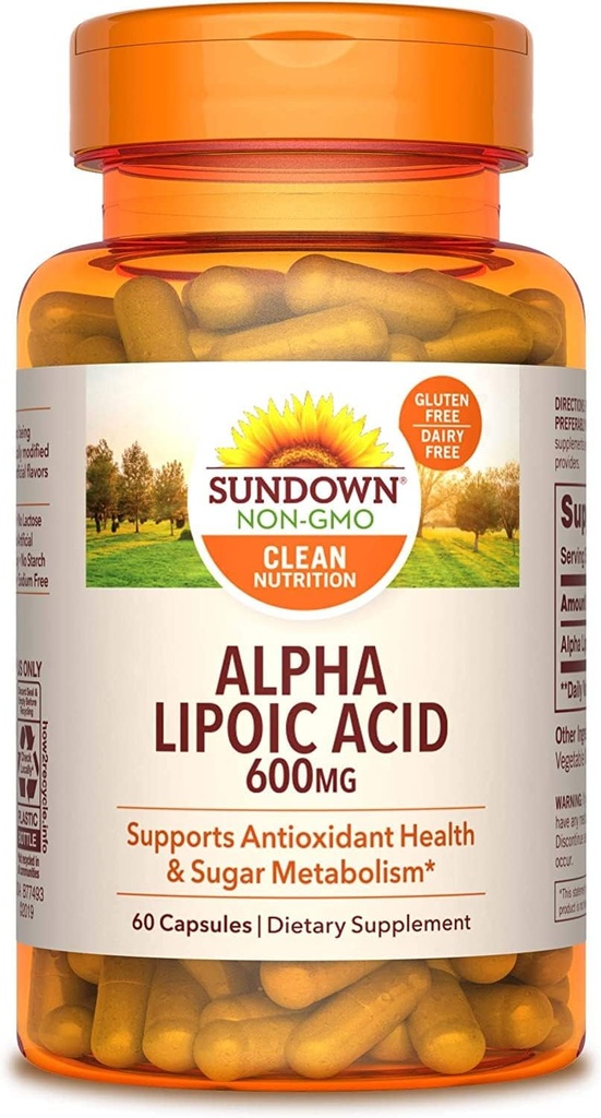 Sundown Naturals Super Alpha Lipoic Acid 600 mg kapsler