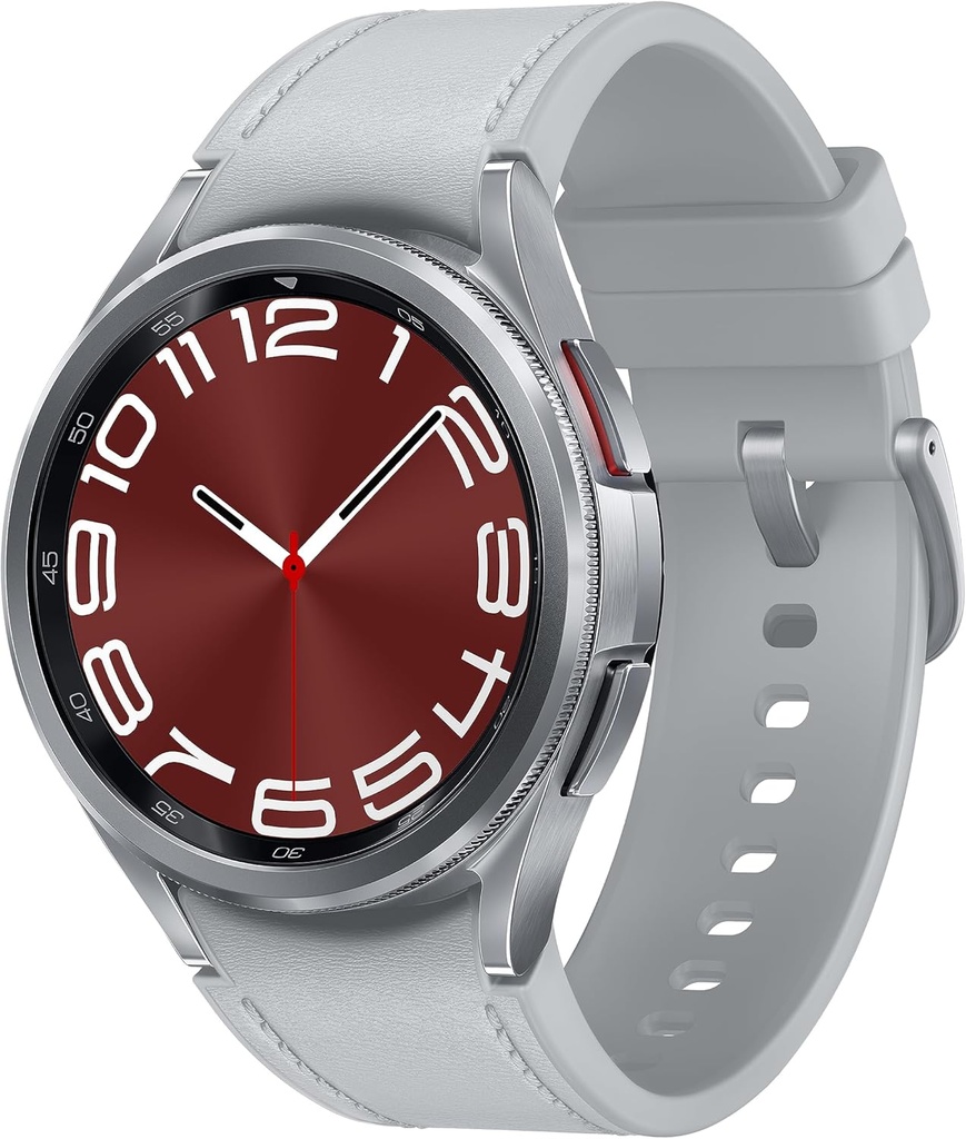 SAMSUNG Galaxy ur 6 Classic 43mm Bluetooth Smartwatch, roterende Bezel, Fitness Tracker, Personaliseret HR Zoner, Advanced Sleep Coaching, Heart Monitor, BIA Sensor, Health Insights, US Version Sølv