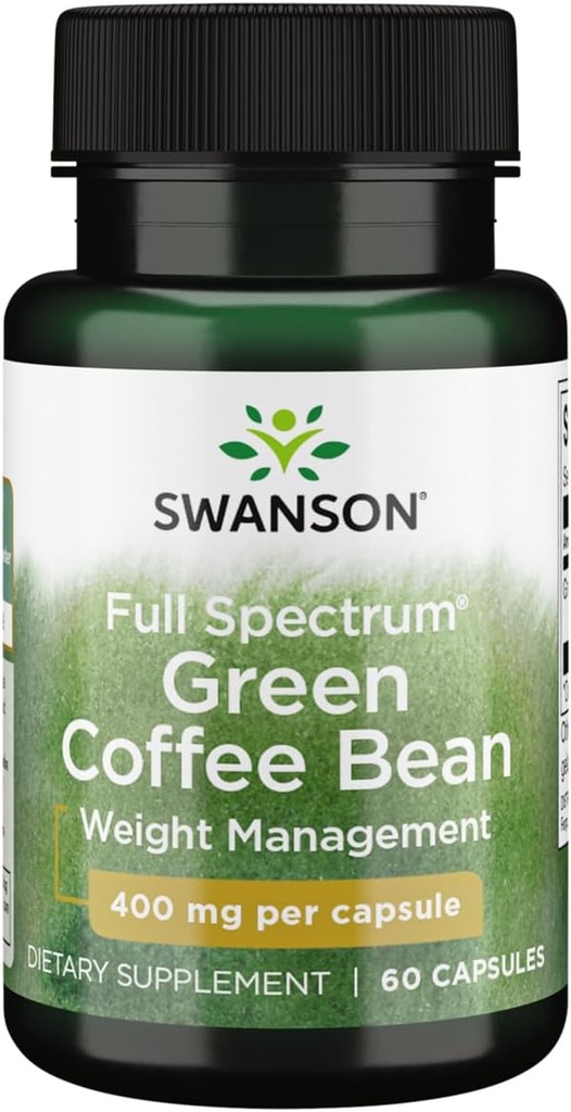 Swanson Full Spectrum Green Coffee Bean 400 milligram 60 kapsler