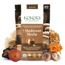 7 Mushroom Mocha - Organic Adaptogen Mushroom Powder - Herunder Tyrkiet Tail & Lions Mane - Energizes & Promoes Mental Clarity * - Vegan, Gluten Free, Ingen tilsat sukker - 20 Servere - 120g