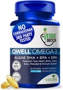 Vegan Omega 3 Supplement - Alger Omega 3 med DHA EPA DPA - Vegan kapsler fra Algal - Fish Oil Alternative - Plantbaserede Alger Oil Formel - Non-GMO, Carrageenan- Free, High Strength