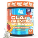 BPI Sports CLA + Carnitin Shredded - Konverter Fedtceller i energi og understøtter Lean Muscle, Boost Metabolisme - Non- Stimulant L- Carnitin Supplement - Tropical Mango (14.1 oz. / 50 Servering)