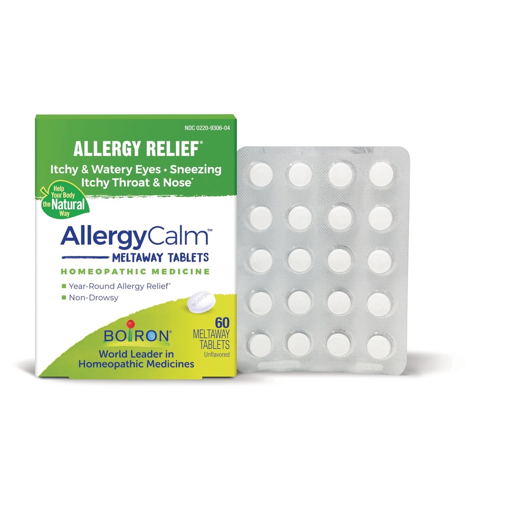 Boiron AllergyCalm tabletter til lindring fra Allergi og Hay Fever Symptomer på nysen, Runny Næse, og Itchy øjne eller hals - 60 Greve