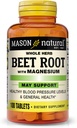 MASON NATURAL Beet Root med Magnesium og Calcium - sundt hjerte og blodtryk, opretholde samlet sundhed, 100 tabletter