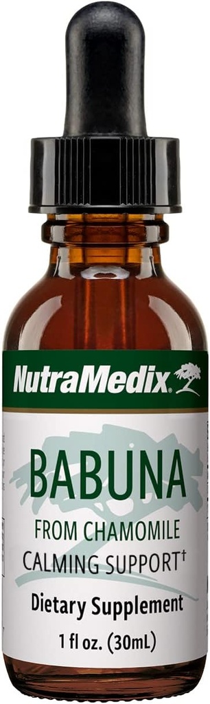 Nutramedicinsk Babuna Calm Drops - Kamille Uddrag til optimal hvile og afslapning Support - Calming supplement kan blandes med vand til afslappende te eller drikke (1oz / 30ml)