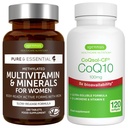 Multivitamin & Minerals for Women + High Absorption CoQ10 100mg 120 Softgels Energy Bundle, Sustained Release Advanced Multivitamin + CoQ10 with Vitamin E & D-Limonene, by Igennus