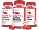 Justified Laboratories (3 Pack Vital Grow XL Extreme 2000MG Performance Gummies Advanced Formulated with ACV Pomegranate Beet Juice Powder B12 Vegan Non GMO 180 Gummys
