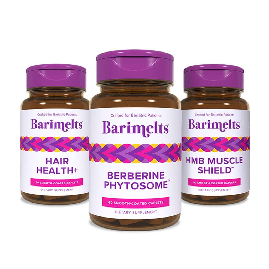 BariMelts empower your Journey Pack, Hair Health +, HMB Muscle Shield, og Berberine Phytosome