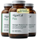 ALGAECAL Organic Red Algae Calcium supplement til ben densitet & styrke, Vitamin K2 MK7 (100mg), Vitamin D3 (1600 IE), Magnesium (350 mg) & Trace mineraler, Let at synke, 120 Veggie Caps