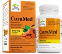 Terry naturligt CuraMed 500mg - Antioxidant supplement til hjerne & immunforsvar - supplement til Curcumin & gurkemeje Essential Oil - Urteleverstøtte - 60 Softgels