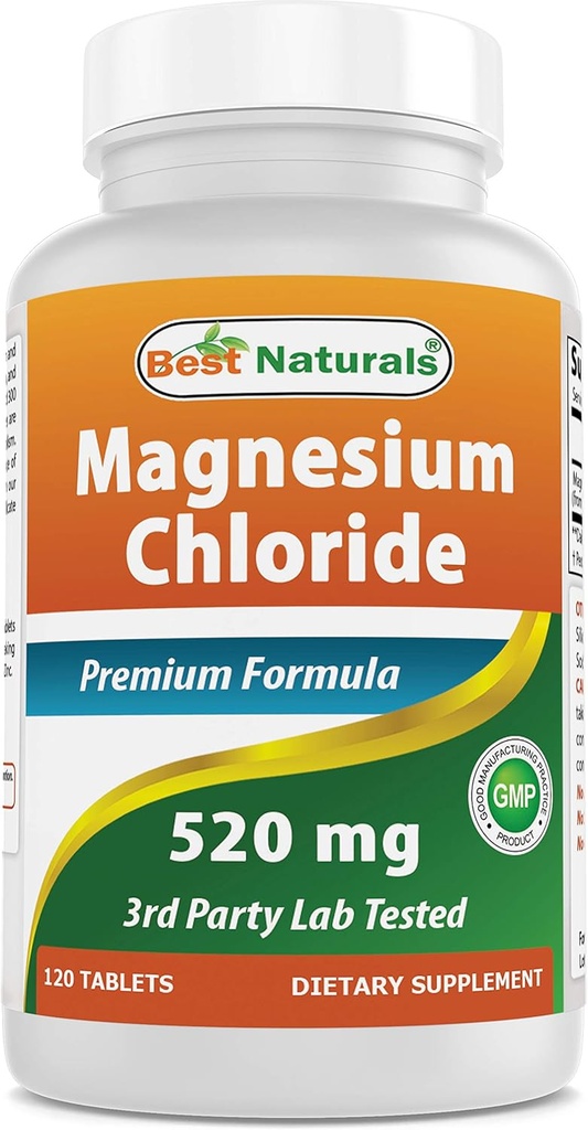 Bedste Naturals Magnesiumchlorid 520 mg 120 tabletter