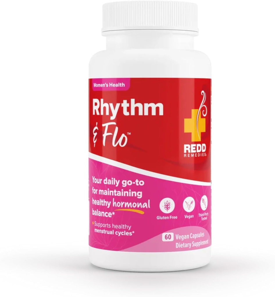 Red Remedies, Rythm & Flo, Understøtter sunde menstruationscykler, 60 Veganske kapsler