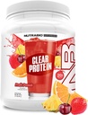 Nutrabio Clear Protein Powder, Fruit Punch - 20 Servere, 20g Clear Whey Protein Isolate, 0 Sukker, 0g Lactose, Forfriskende frugtsmag, GLP1 Support - Knoglesundhed - Muskel Post Workout Inddrivelse