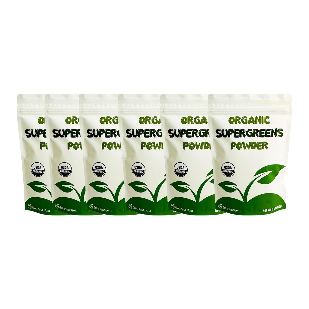 Cherie Sweet Heart Supergreens Powder - Green Superfood - Organic Green Powder Super Green - Smoothie Powder - Superfood Powder - Poweded Green - 2.25LB Super Green Powder - 204 Serveringer
