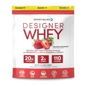 Designer Wellness, Designer Whey, Natural Whey Protein Powder med Probiotika, Fiber, og Key B- Vitaminer til energi, Gluten- fri, Sommer Strawberry, 2 LB