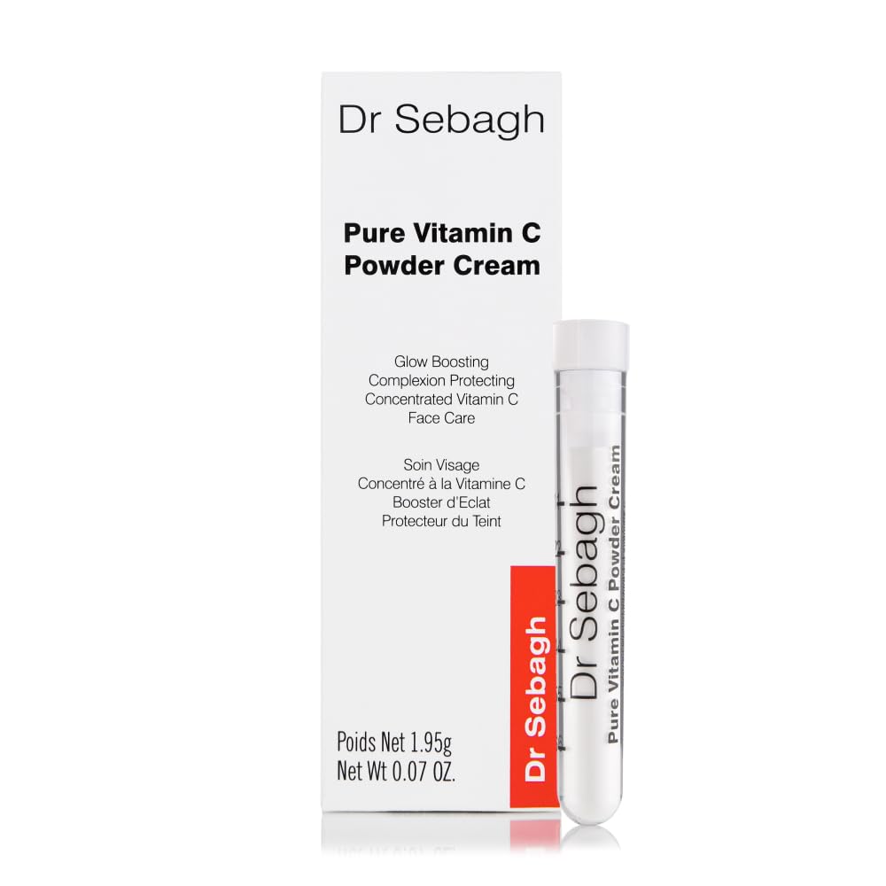 Dr Sebagh - Vitamin C Powder Cream [CLINICALLY PROVEN RADIANCE] - Vitamin C Cream for Face - Glow Boosting Skincare - Vitamin C Cream for Dark Spots, Eye, Face & Acne - (0.07 Oz, 1 Pack)