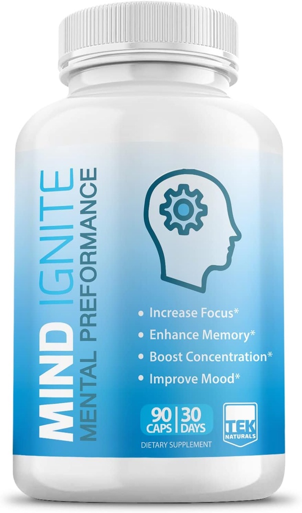 Mind Ignite ™ Mental Performance 16 Ingredienser - Ekstra styrke Nootrop Brain Supplement for fokus, energi, hukommelse, klarhed, koncentration og mere