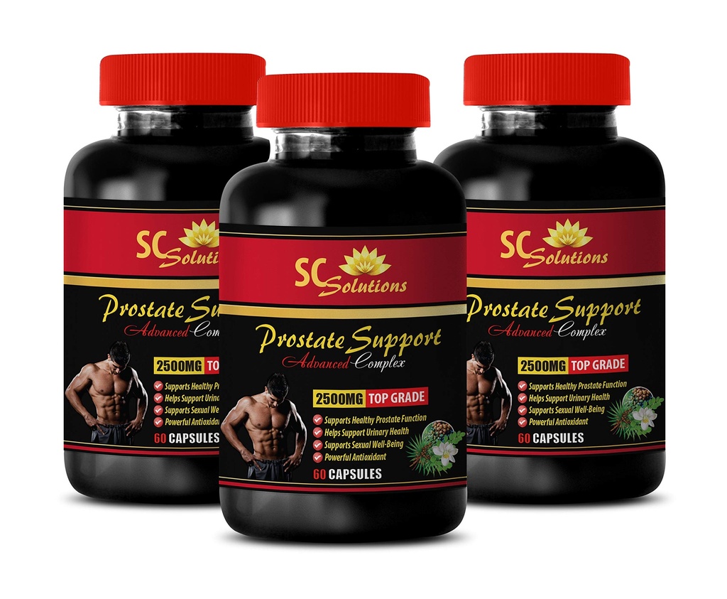 Prostata support nu - Prostata support 1345MG - Advanced Complex - Saw Palmetto Hår - 3 flasker (180 kapsler)