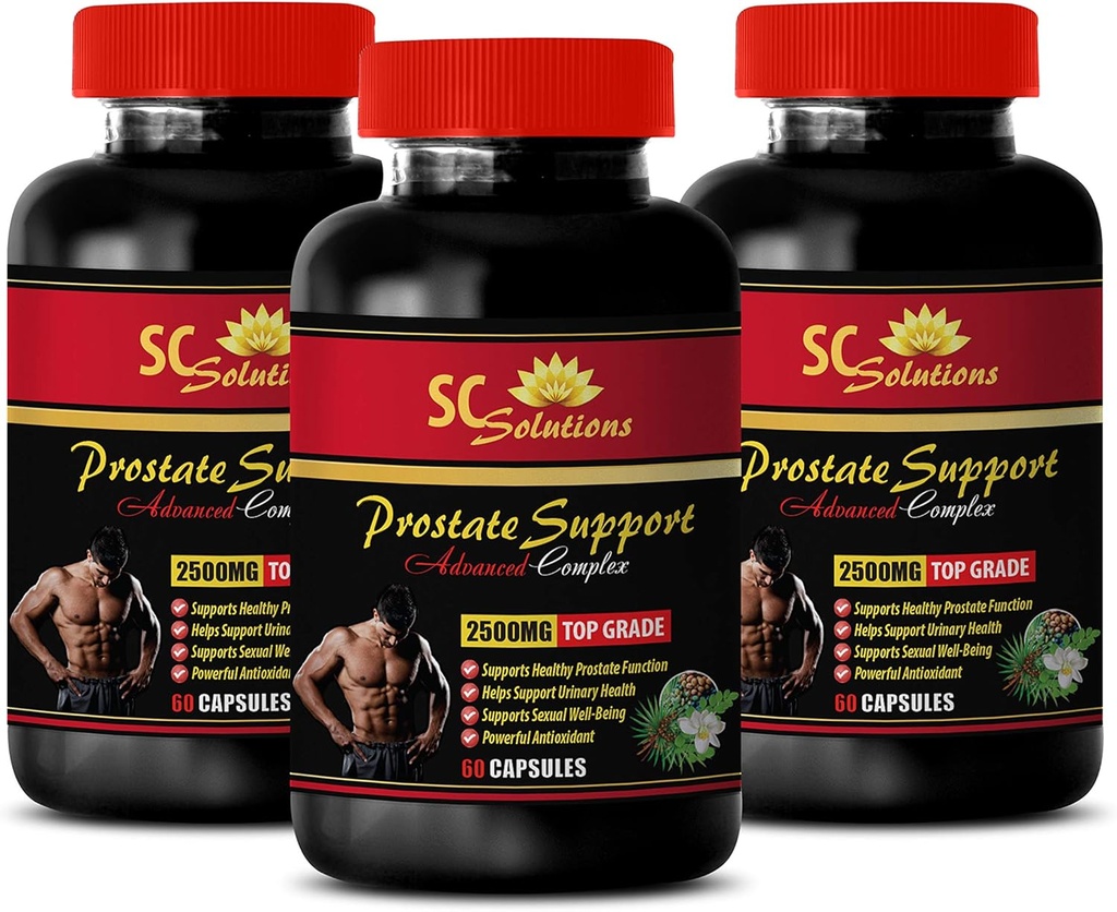 Prostata support nu - Prostata support 1345MG - Advanced Complex - Saw Palmetto Hår - 3 flasker (180 kapsler)