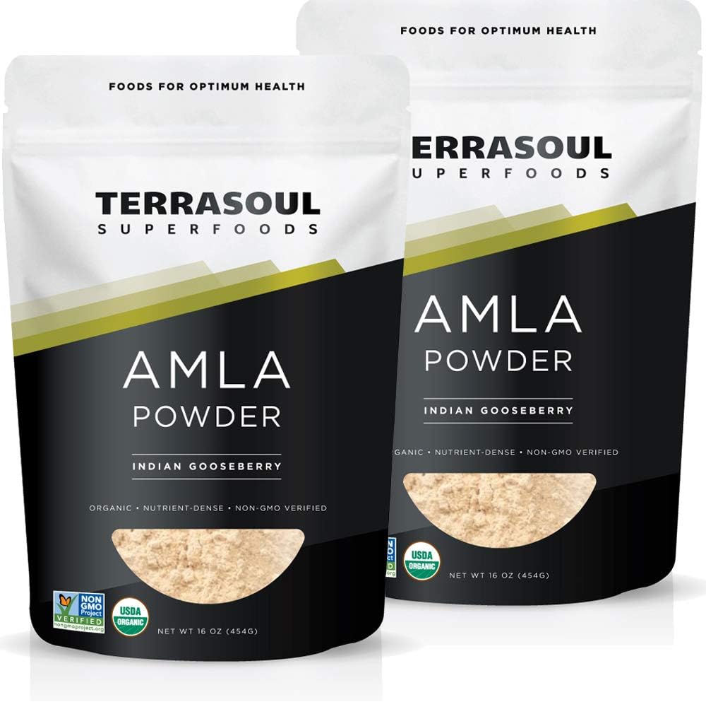 Terrasoul Superfoods Organic Amla Berry Powder (Amalaki), 2 Lbs - Rich in Antioxidant Vitamin C