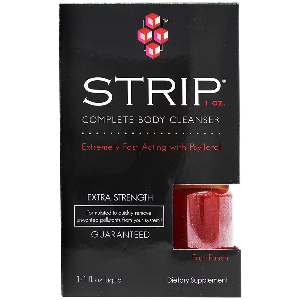 Wellgenix Strip Herbal Rensning Detox Væske - Hele kroppen Cleaner - Ekstra styrke afgiftende drik - Quick Flush Rensning - 1 Oz Fruit Punch