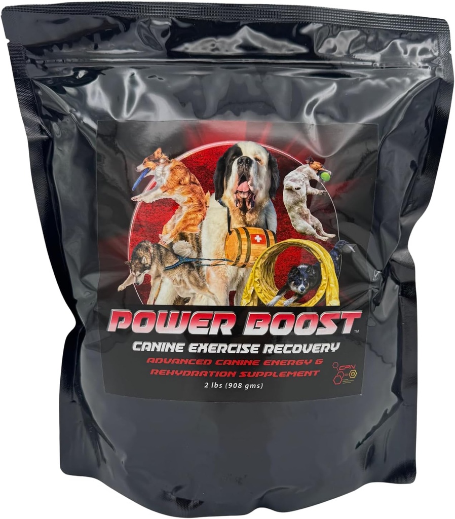 Power Boost Canine Performance Formel - lav fedt, High- Carb Rehydration & Inddrivelse Supplement til arbejde & Sporting Hunde - Understøtter Endurance, Muscle Recovery & Cooling- 1.8 lbs