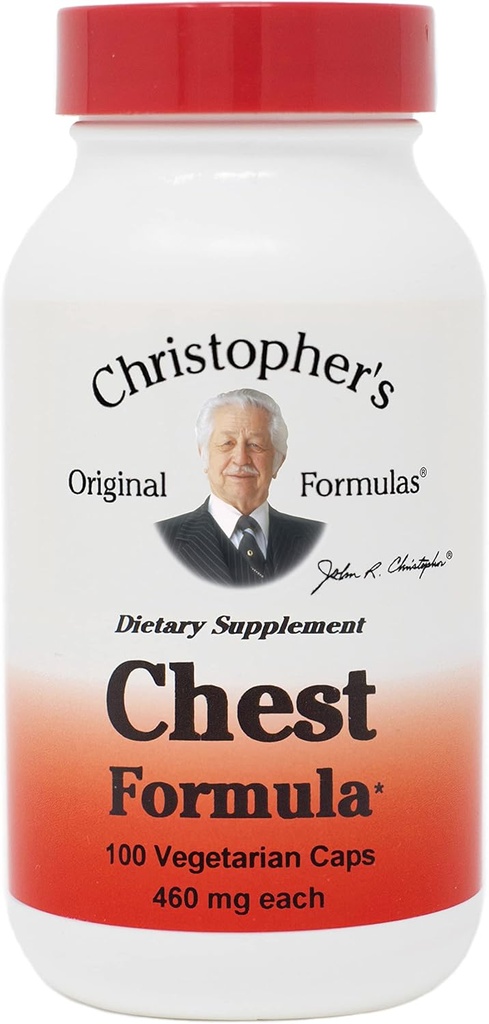 Christopher 's Original Formula Chest Formel - Whole- Herb Immun Support til kolde & Flu- Seasons, 460 mg, 100 vegetariske kapsler