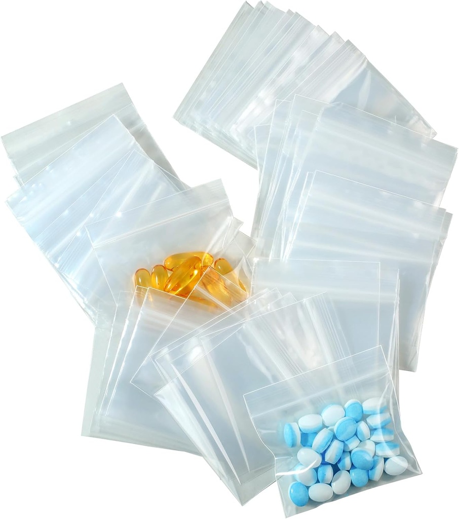 125 Packs Pill Pouch Bags 6 mil 3x2.75'', Bpa Free Travel Medicine Organizer, Pill Organizer Multi-Purpose Clear Small Portable, Pill Case for Purse, Pill Pockets for Meds, Storage, Packaging & Travel