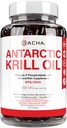 Premium Antarktis Krill Oil Supplement Softgel- 1500 mg med Natural Omega-3, Astaxanthin og Phospholipids 120 Soft Gels, 180mg EPA & 120mg DHA for immun, Memory Support, Heart Health Non- GMO