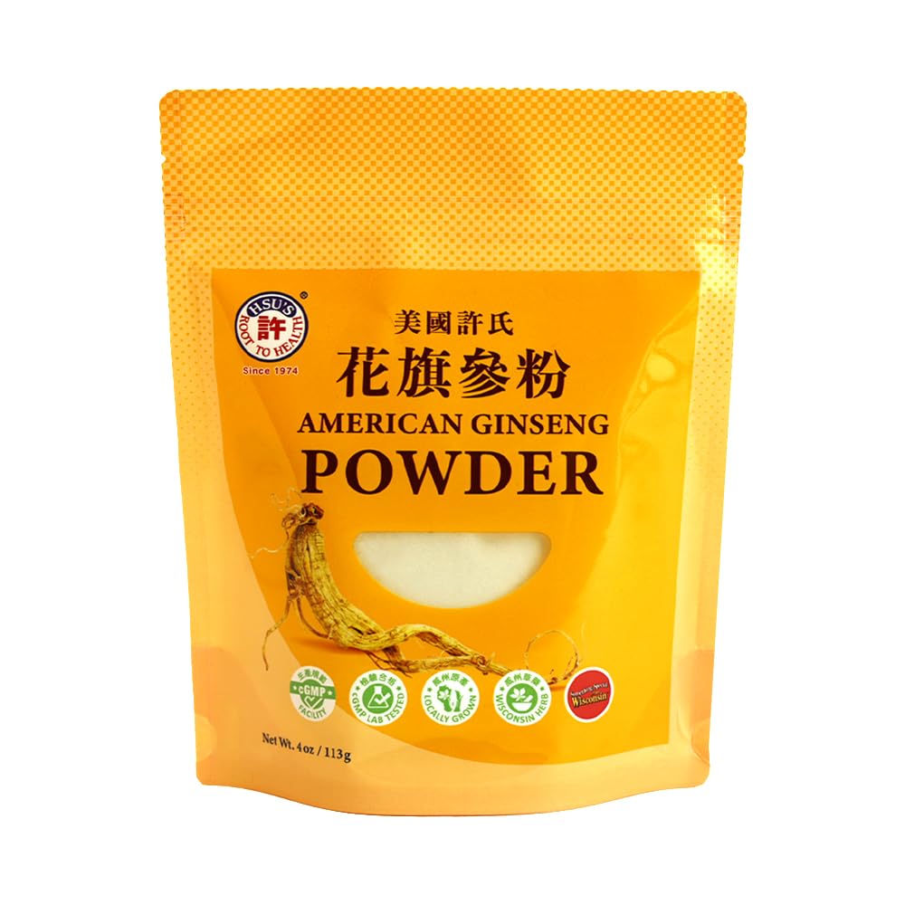Hsu 's SKU 1174 komma 124; American Ginseng Powder # 124; Dyrket Ginseng fra Marathon County, Wisconsin # 124;