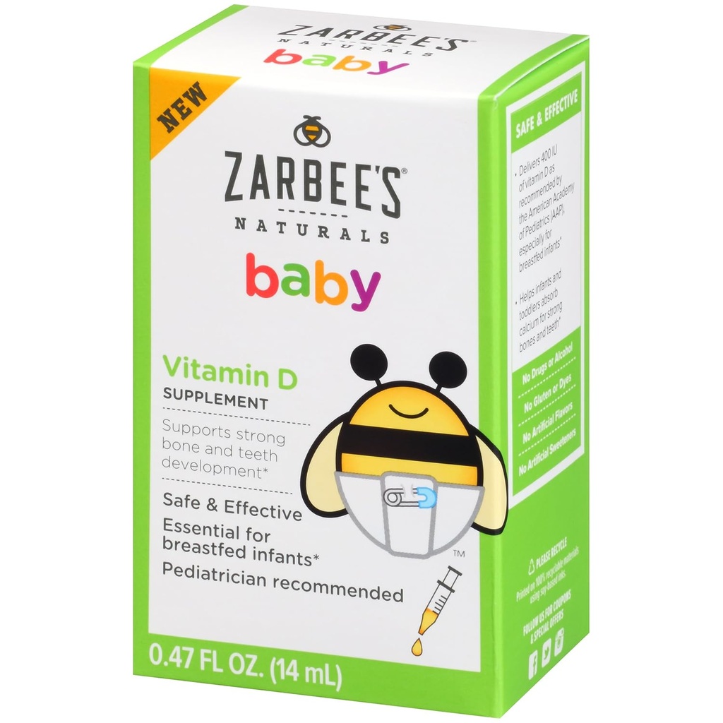 Zarbee 's Naturals Baby Vitamin D tillæg, 0,47 Fluid Ounce