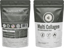 Hydroliseret Collagen Powder Type I og II. Vanilla Smagsfarvet 482g med hyaluronsyre, MSM, D3- vitamin & Boswellia Serrata til kvinder og mænd