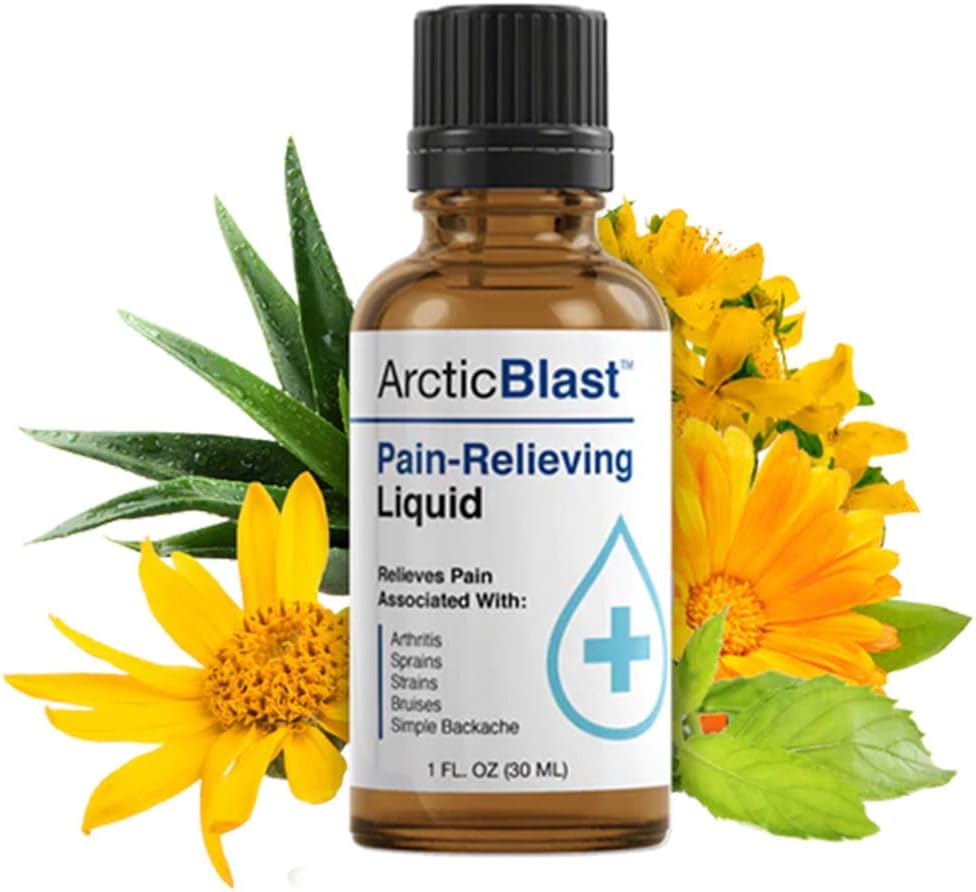N Labs Arctic Blast Premium topic Pain Relief Drops - Hurtig Absorbing DMSO, Menthol & Campher til tilbage, Knee, Shoulder, Joint & Muscle Pain - Cooling Rub Formel - Made in USA - 1 fl oz
