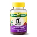 Forår Valley Voksen Gummy Vitamin B12, Metabolisme Support, Natural Fruit Flavor, 100 Gummies