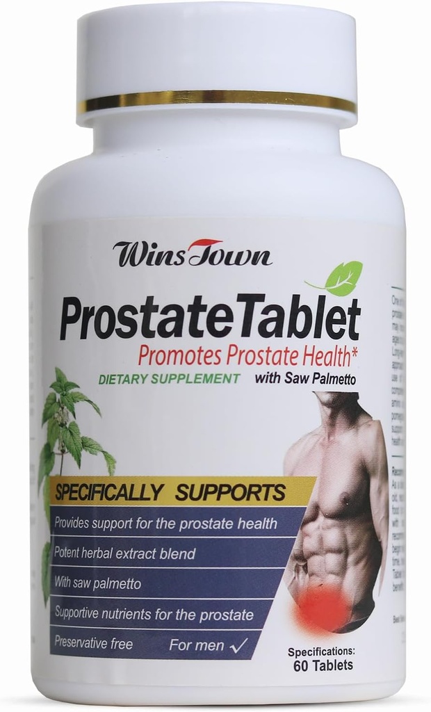 Prostata piller, Saw Palmetto prostata sundhed kosttilskud til mænd, støtte hår sundhed, Urinary Tract & Bstige Control, 60 tabletter