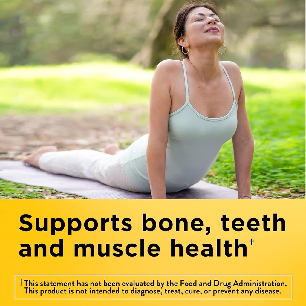 Nature Made Vitamin D3 2000 IE (50 mcg), Kosttilskud til ben, tænder, muskler og immunforsvar, 90 Softgels, 90 dages forsyning (pakke med 2)