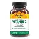 Country Life Vitamin C 1000mg with Rose HIPS - Time Release immunsupport supplement - Antioxidant Protection - Vegan, Gluten- Free, Preservative- Free - 90 tabletter