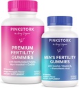 Pink Stork Fertilitet Gumier for kvinder og mænd - Prenatal Conception Support - Inositol, COq10, Folate - Hormonal Balance