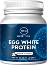 MRM Nutrition Egg White Protein ttesmå 124; Vanilje Smagsstof 124; 23g Fat- Free Protein • 124; med fordøjelsesenzymer • 124; Højeste biologiske værdi • 124; Klinisk testet • 124; 20 Servering