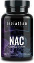 Leviathan Nutrition NAC Supplement N- Acetyl Cystein for Lung, Lever, immunforsvar - Potent antioxidant Support til Boost Glutathion Niveau 600mg, 120 kapsler