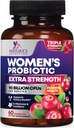 Probiotika til kvinder fordøjelsesstøtte - 90 Millioner CFU Kvinder Probiotiske, 16 Strops, Cranberry, Vaginal Probiotika med Prebiotika, PH, Immunsystemet, Urinary, & Feminin Health Support, 60 Kapsler