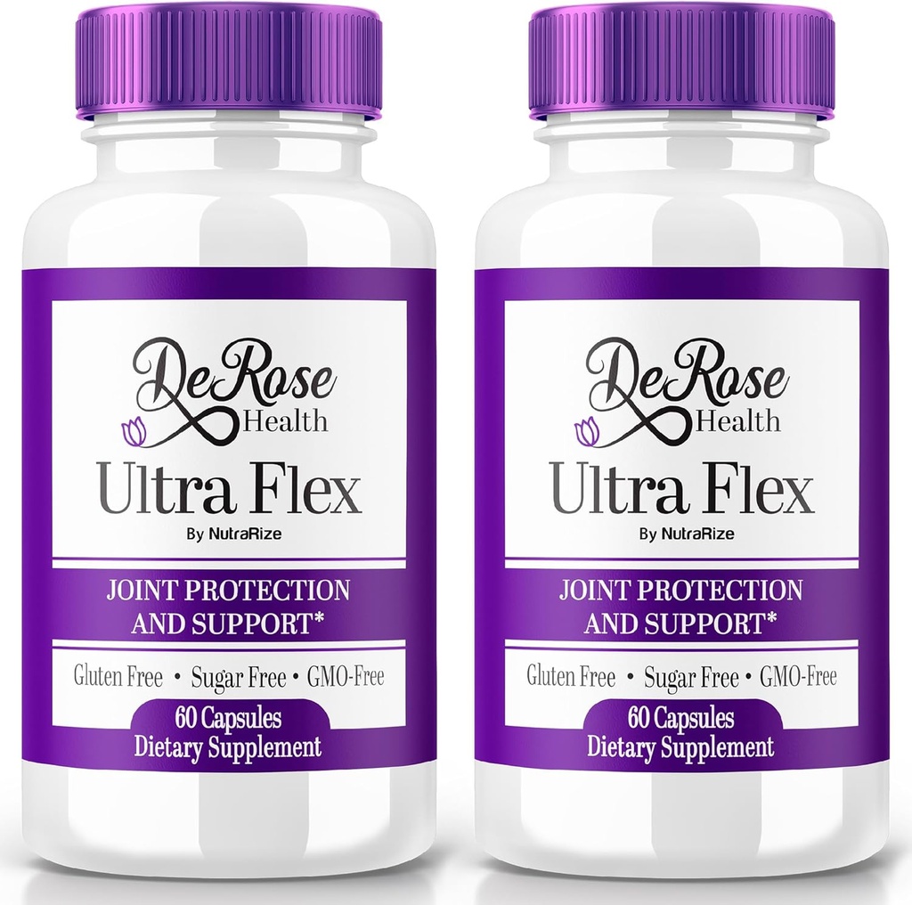 (2 Pack) Ultra Flex kapsler, Advanced Joint Support, Ultra Flex Natural Joint Health Formel, Max Strength Pills for Joint Wellness and Mobility, UltraFlex Vitamin Anmeldelser (120 Kapsler)