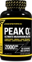 Primaforce Peak O2 Performance Mushroom drevet Oxygen Absorption Booster (180 kapsler) (2.000 mg Per Servering, 60 Servering) - Atletisk Performance Supplement, Ultimate Mushroom Blend